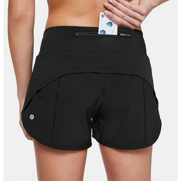 Lululemon Athletica Women's 6 Black Running Shorts Speed Up Lined. - Picture 1 of 5